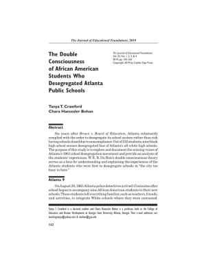 The Double Consciousness of African American Students Who
