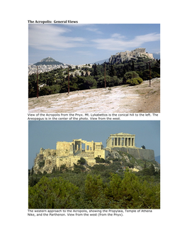 The Acropolis: General Views