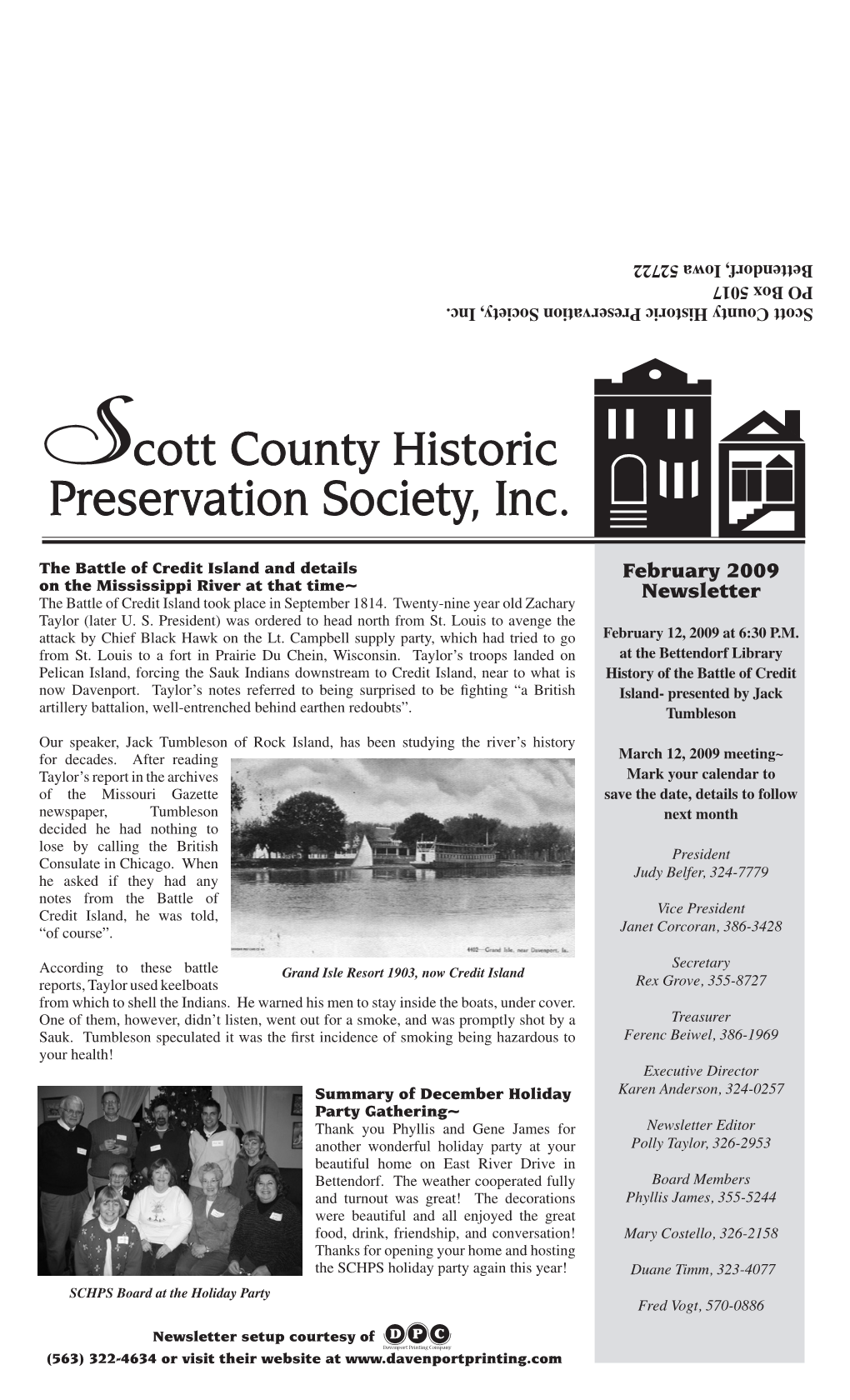 February 2009 Newsletter