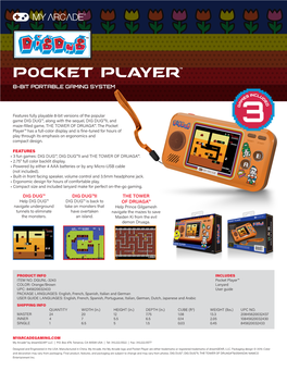 DGUNL-3243 Pocket Player Sell Sheet