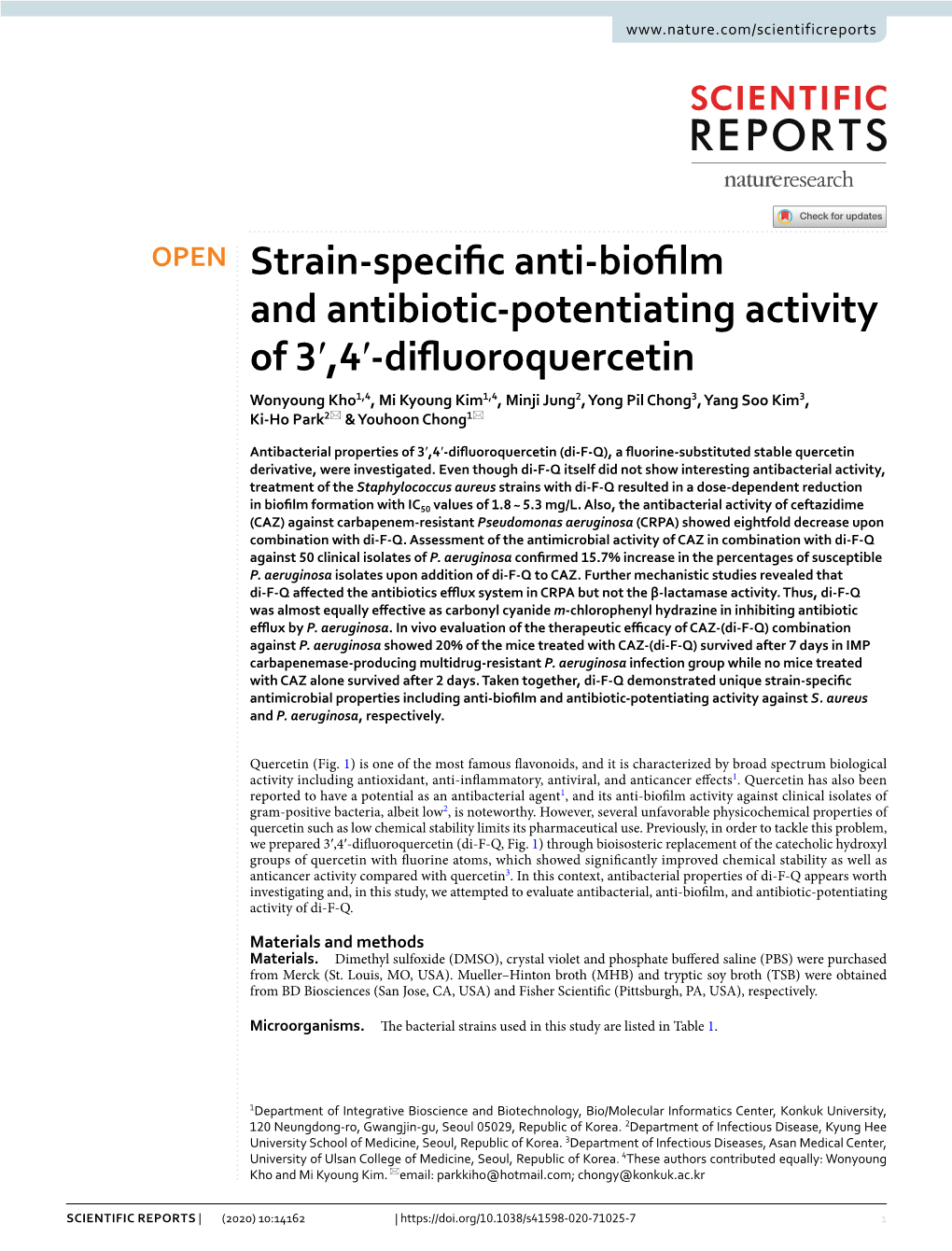 Strain-Specific Anti-Biofilm and Antibiotic-Potentiating Activity of 3′,4