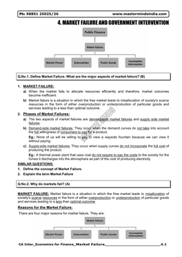 4.Market Failure and Government Intervention