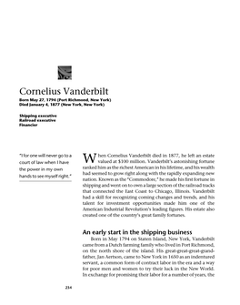 When Cornelius Vanderbilt Died in 1877, He Left an Estate