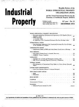 Industrial Property Statistics for 1972 (Annex)