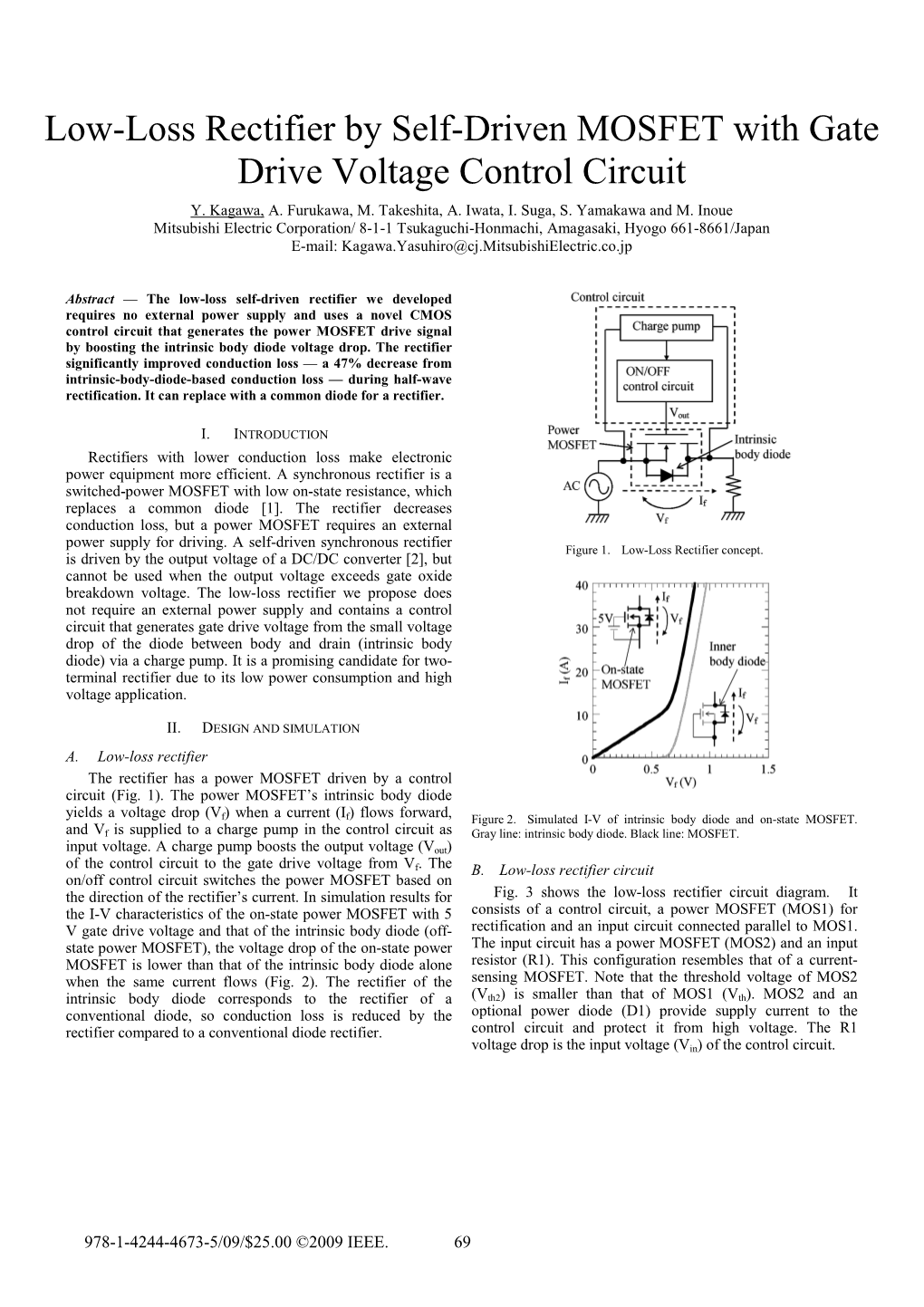 Low-Loss Rectifier by Self-Driven MOSFET with Gate Drive Voltage Control Circuit Y