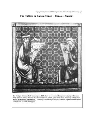 13Th Century Psaltery Musical Instrument Document
