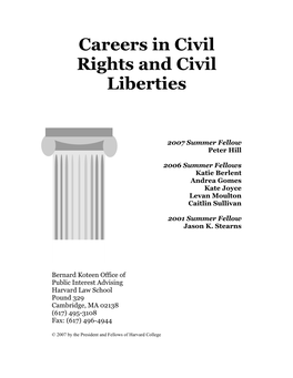 Career in Civil Rights/Civil Liberties