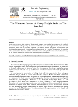 The Vibration Impact of Heavy Freight Train on the Roadbed