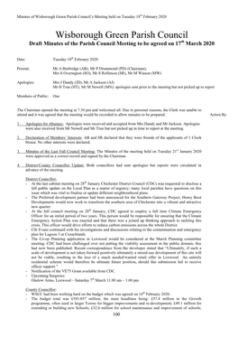 Parish Council Minutes