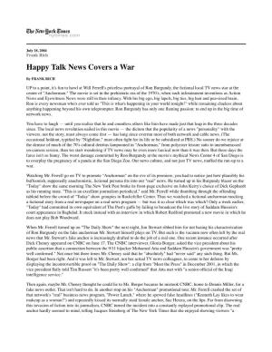 Happy Talk News Covers a War