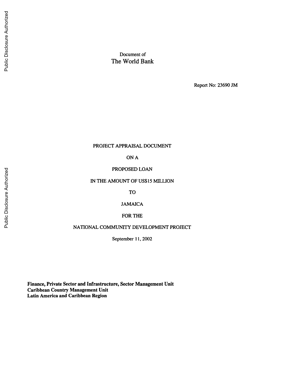 World Bank Document