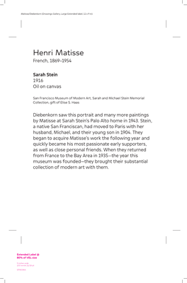 Henri Matisse French, 1869–1954