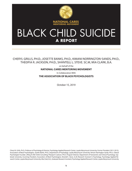 Black Child Suicide Report