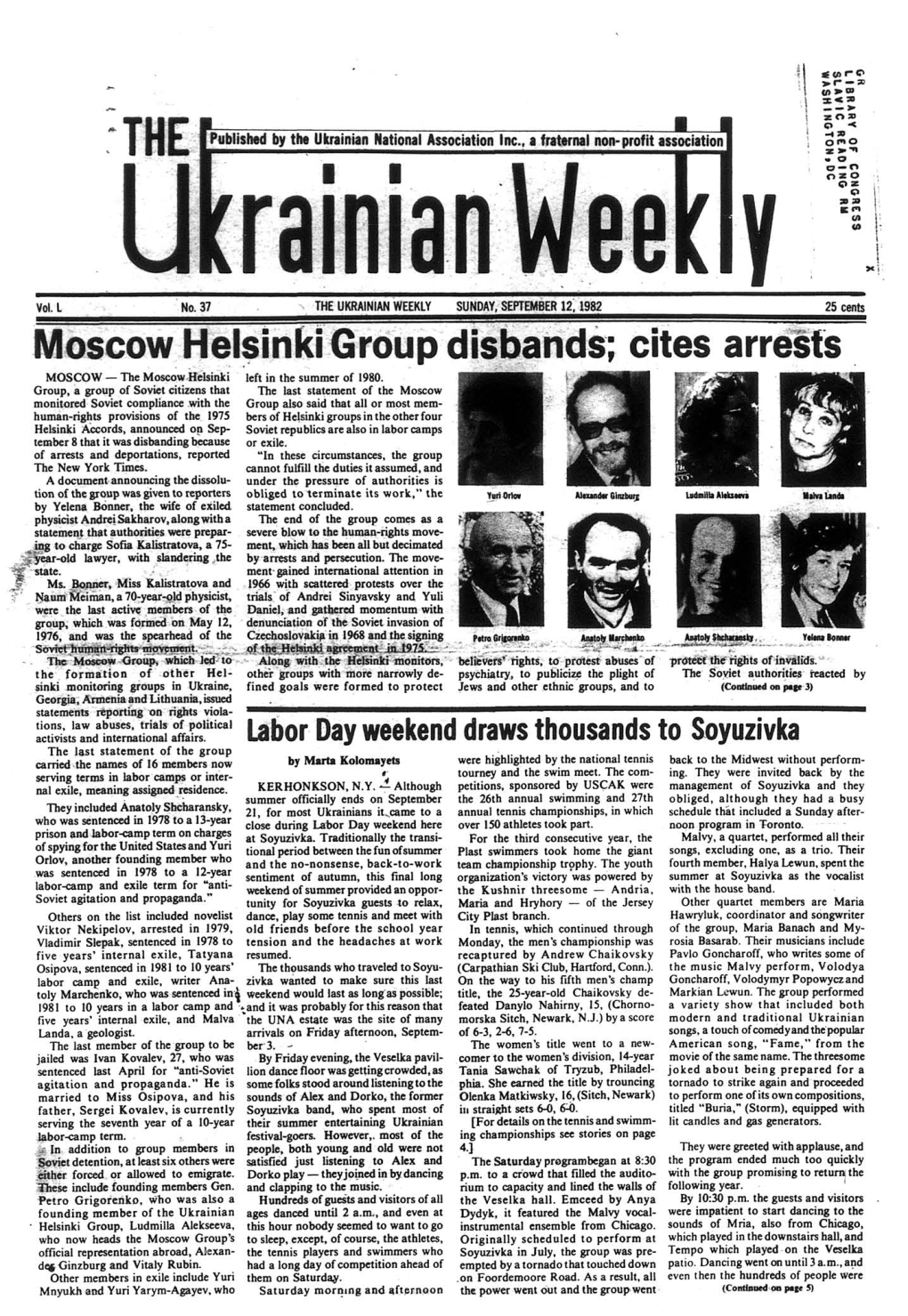 The Ukrainian Weekly 1982, No.37