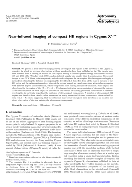 Near-Infrared Imaging of Compact HII Regions in Cygnus X?,??