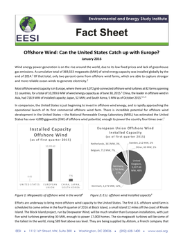 Offshore Wind: Can the United States Catch up with Europe? January 2016