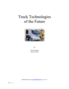 Truck Technologies of the Future