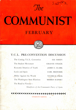 Y.C.L. Pre-Convention Discussion