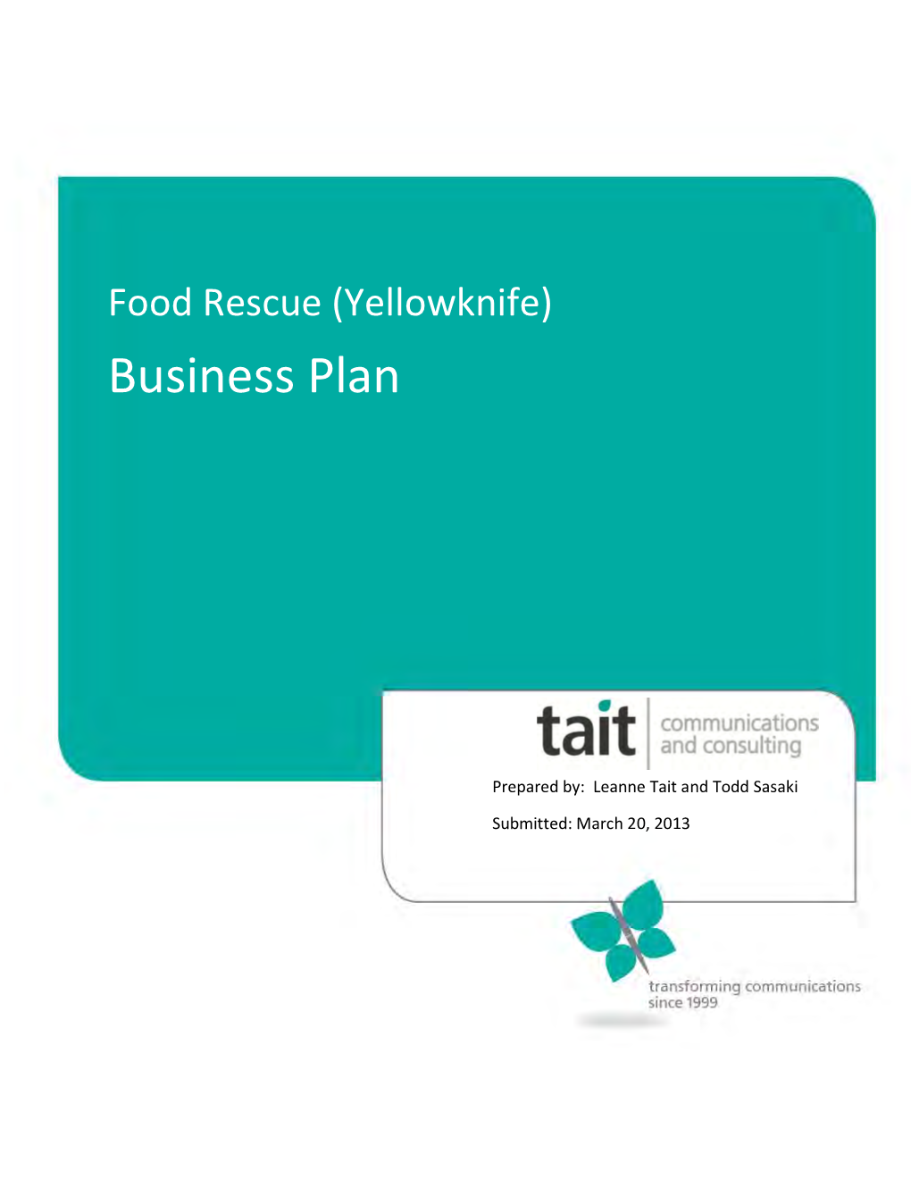 Food Rescue (Yellowknife) Business Plan