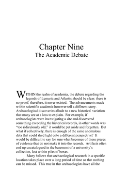Chapter Nine the Academic Debate
