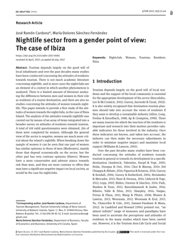 Nightlife Sector from a Gender Point of View