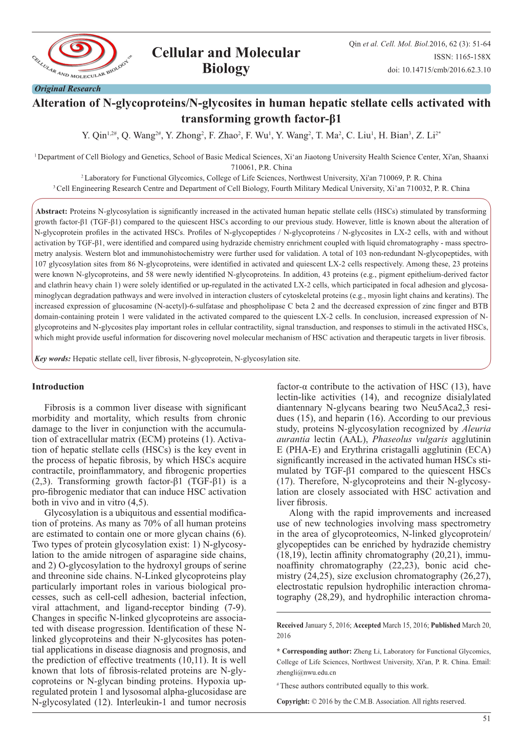 Cellular and Molecular Biology