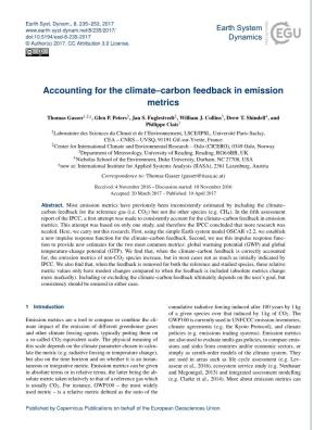 Accounting for the Climate–Carbon Feedback in Emission Metrics