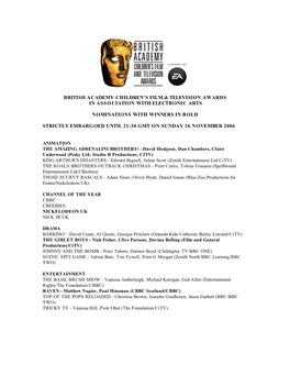 British Academy Children's Film & Television Awards