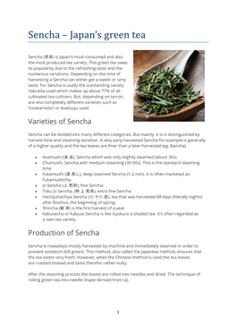 Sencha – Japan’S Green Tea