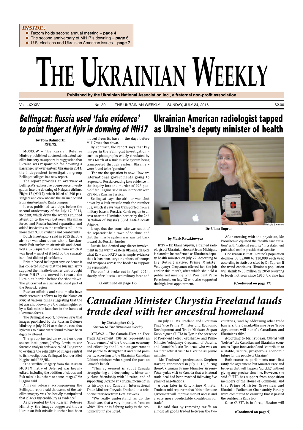 The Ukrainian Weekly, 2016