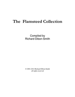 The Flamsteed Collection