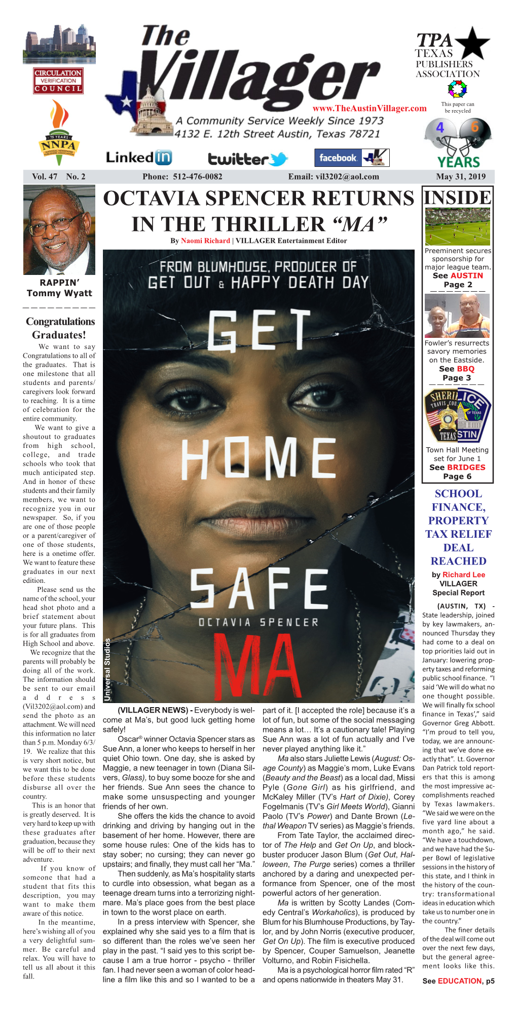 Octavia Spencer Returns in the Thriller “Ma”