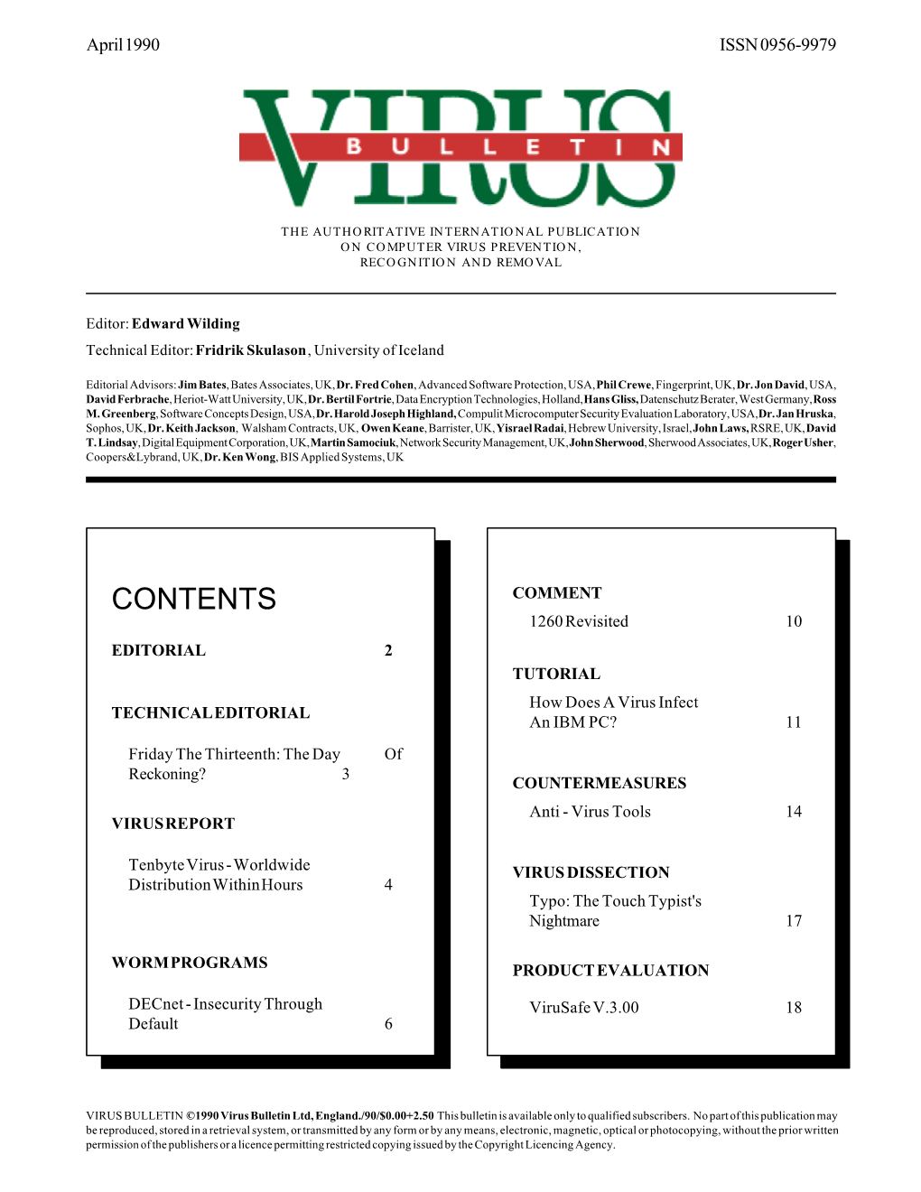 Virus Bulletin, April 1990