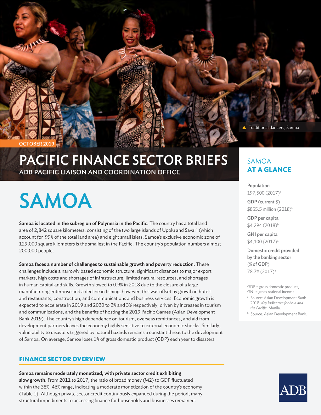 Pacific Finance Sector Brief: Samoa