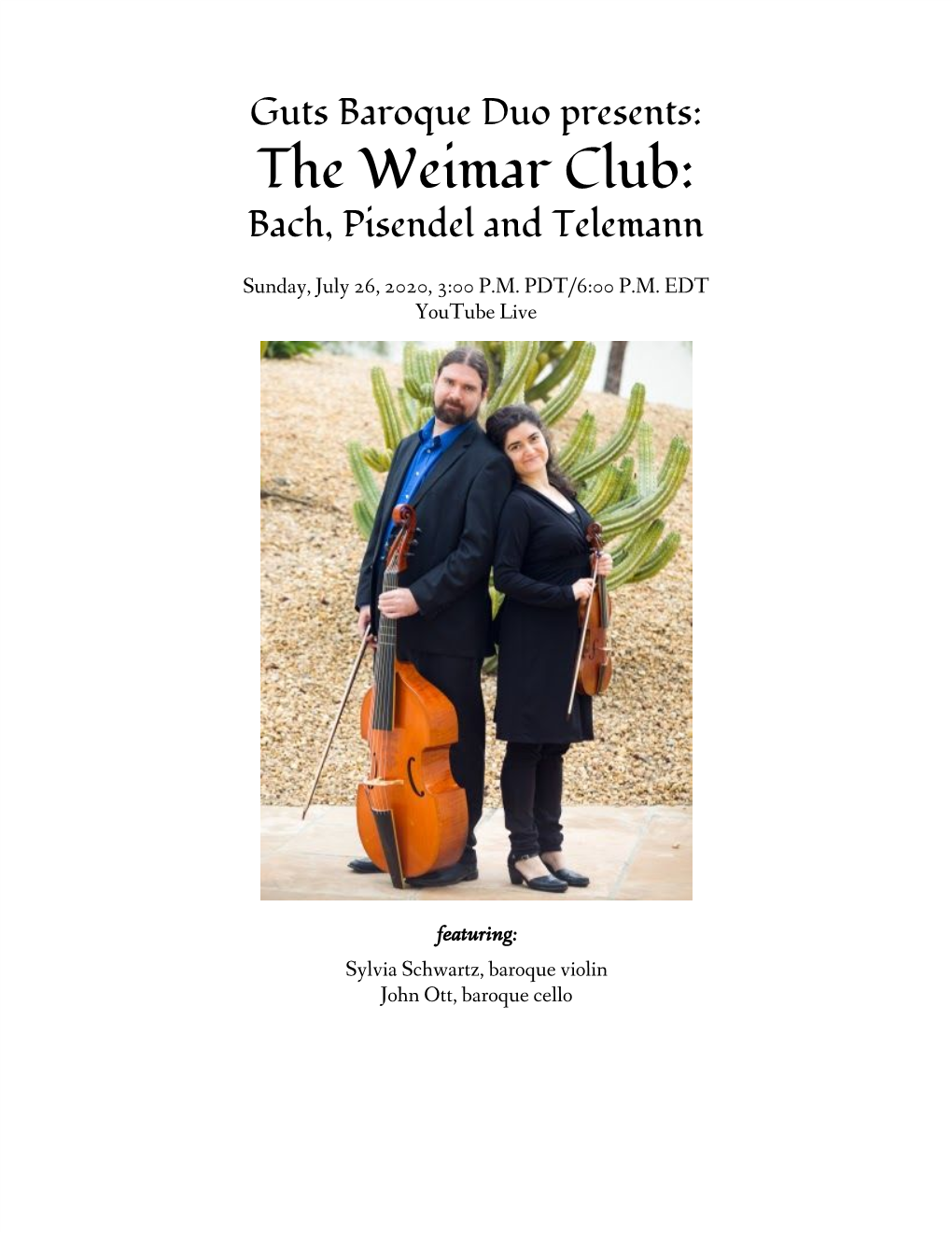 The Weimar Club: Bach, Pisendel and Telemann