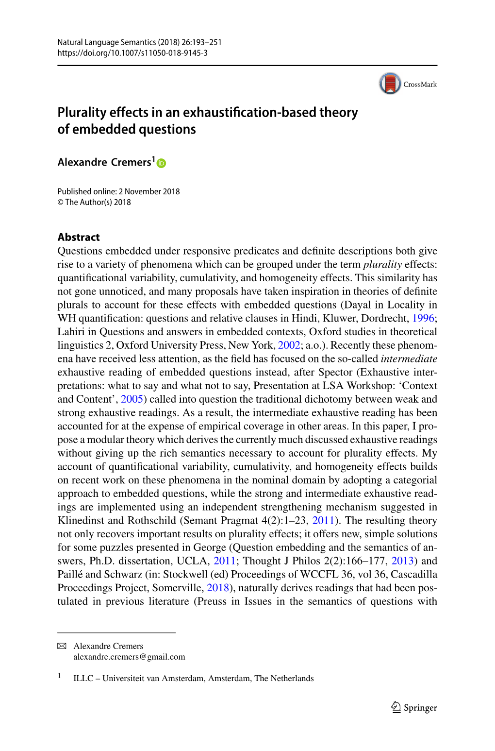 Plurality Effects in an Exhaustification-Based Theory Of