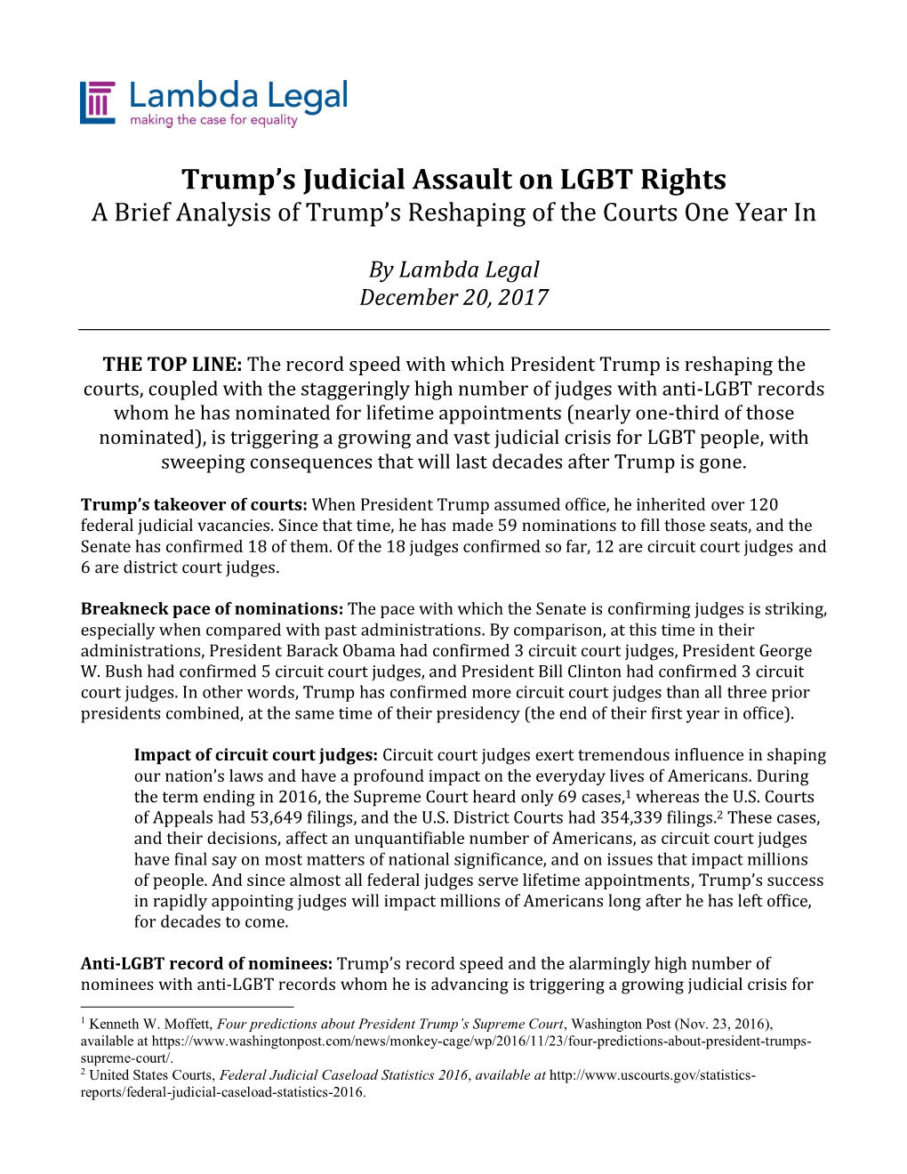 Trump's Judicial Assault on LGBT Rights