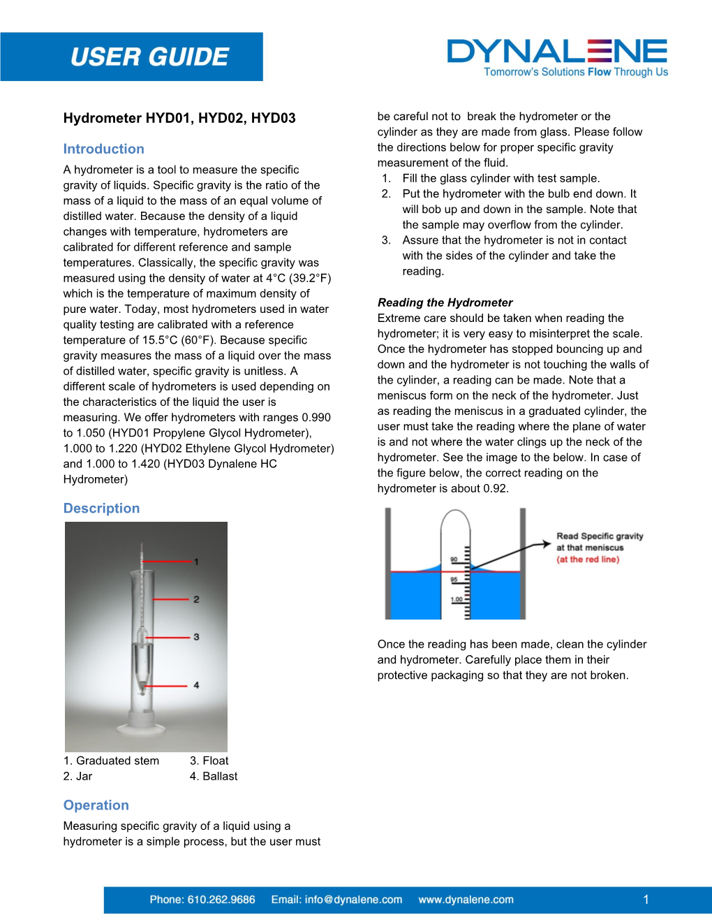 Hydrometer User Manual