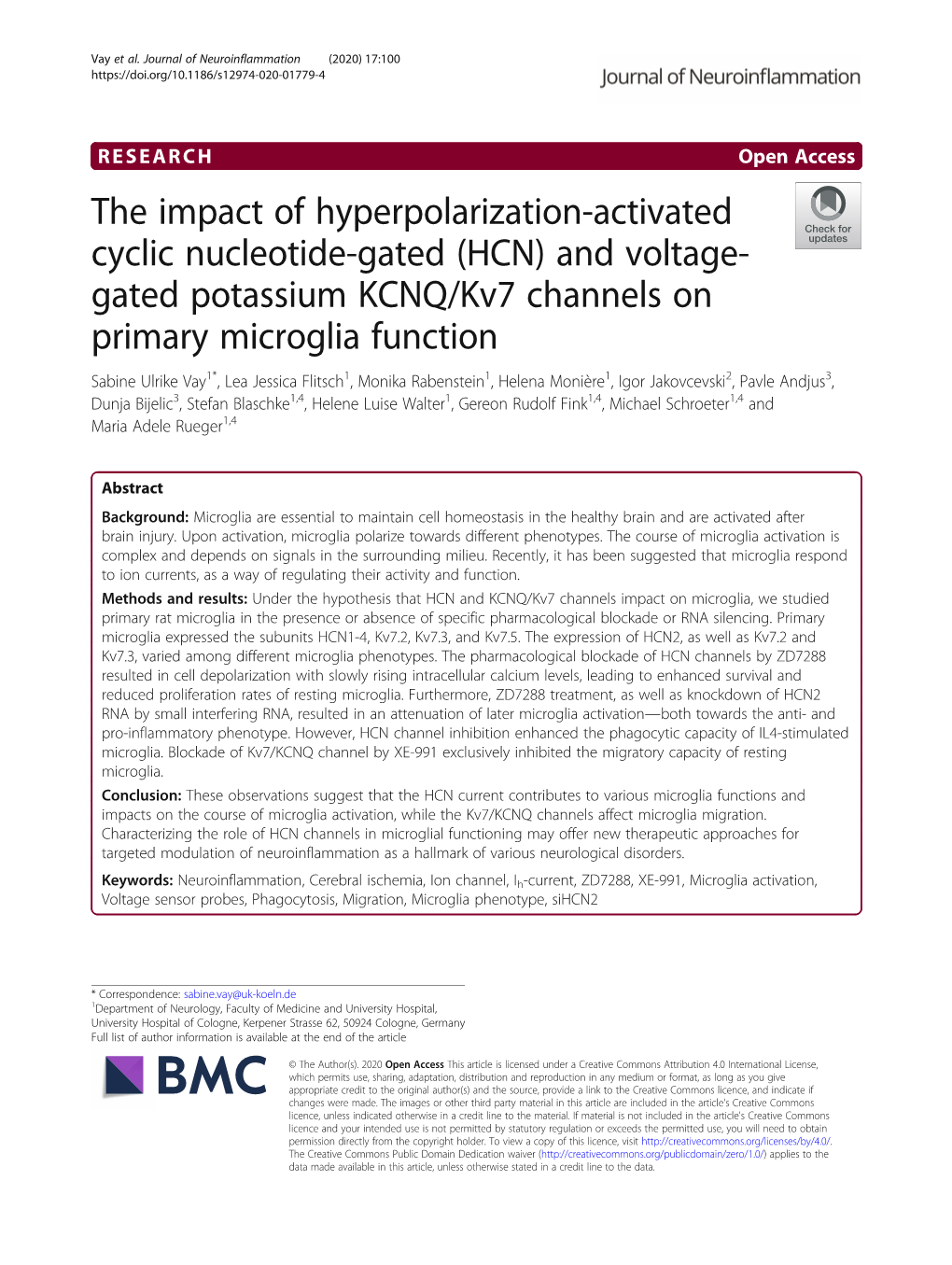 The Impact of Hyperpolarization-Activated Cyclic