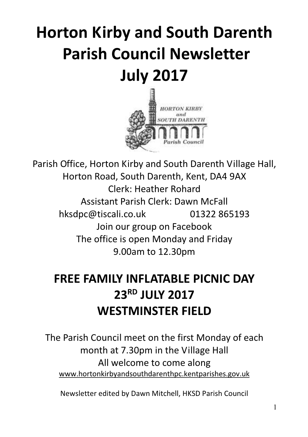Horton Kirby and South Darenth Parish Council Newsletter July 2017