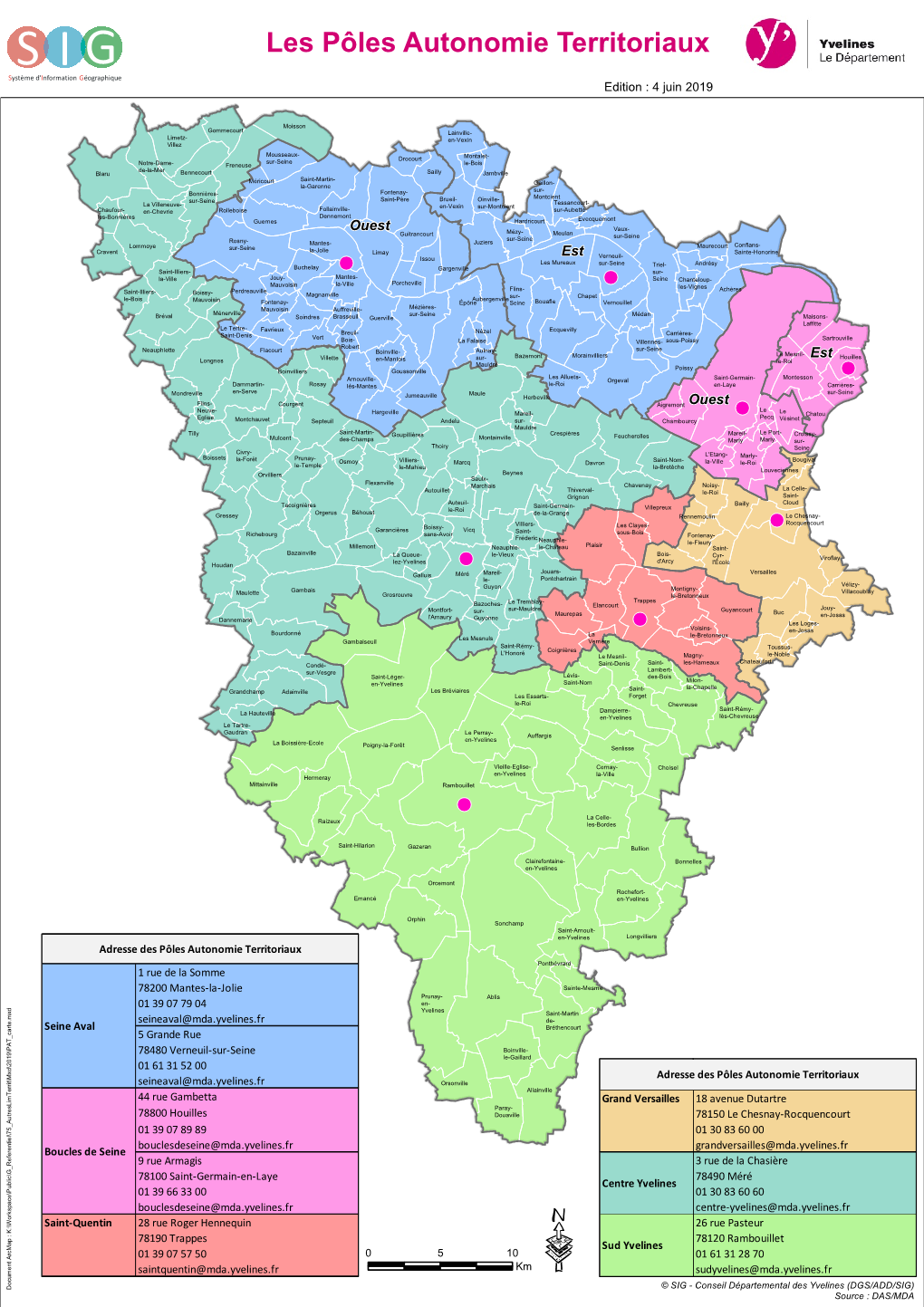 Les Pôles Autonomie Territoriaux Système D' Information Géographique Edition : 4 Juin 2019