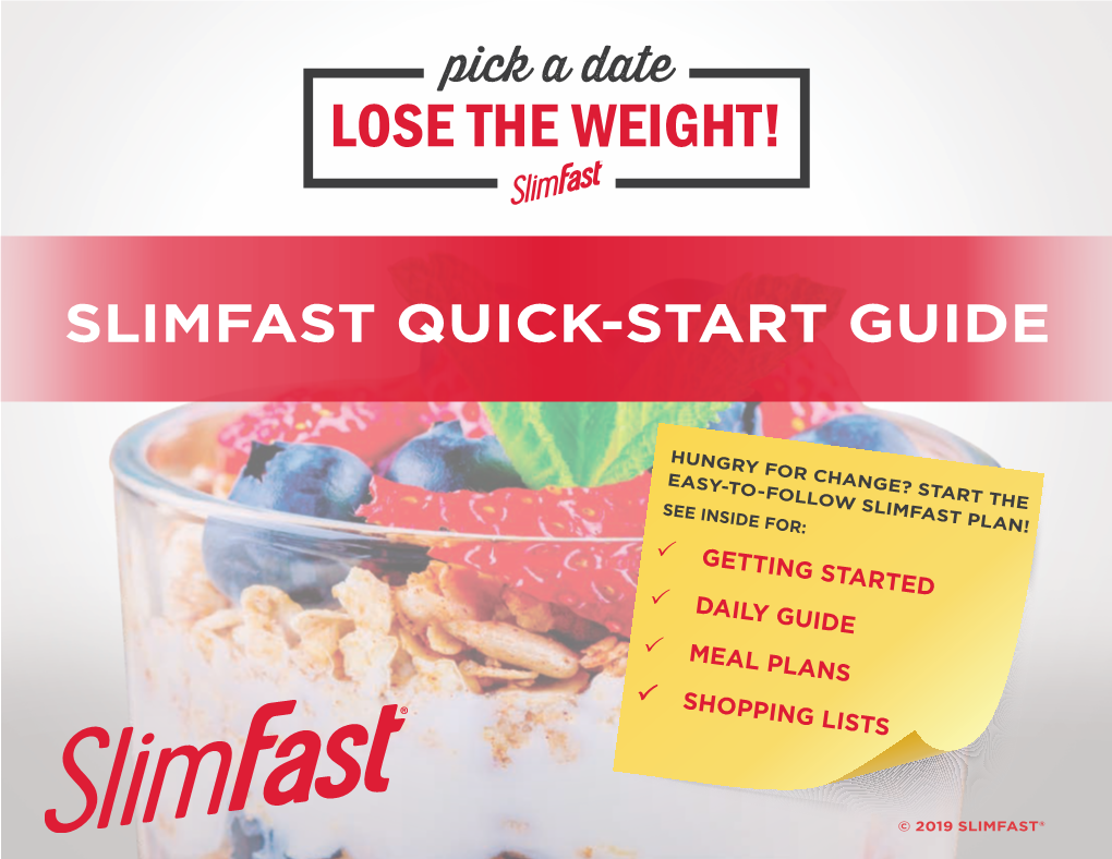 Slimfast Quick-Start Guide