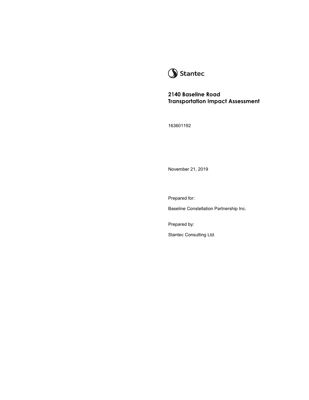 2140 Baseline Road Transportation Impact Assessment
