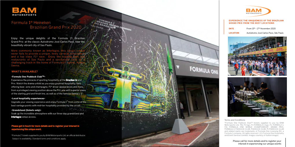 Formula 1® Heineken Brazilian Grand Prix 2020