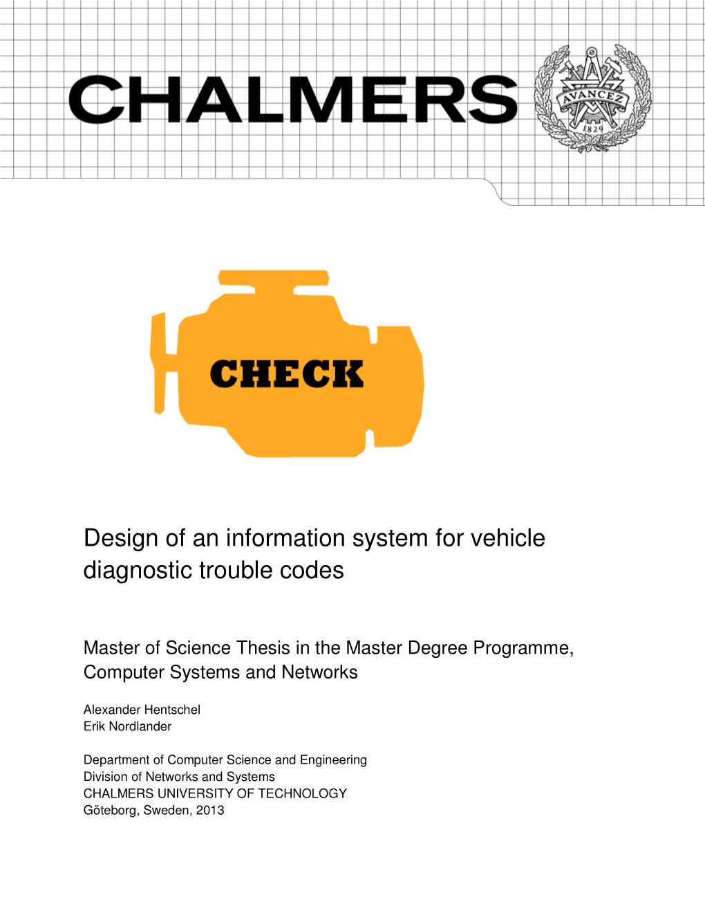Design of an Information System for Vehicle Diagnostic Trouble Codes