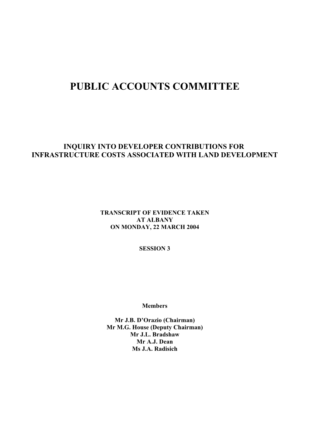 Public Accounts Committee