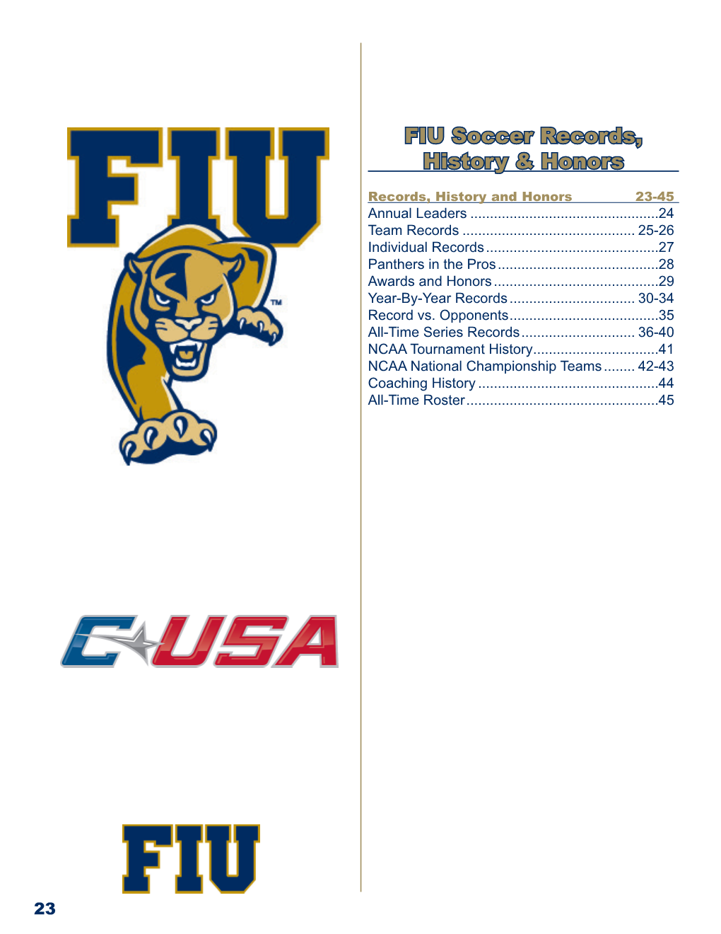 FIU Soccer Records, History & Honors