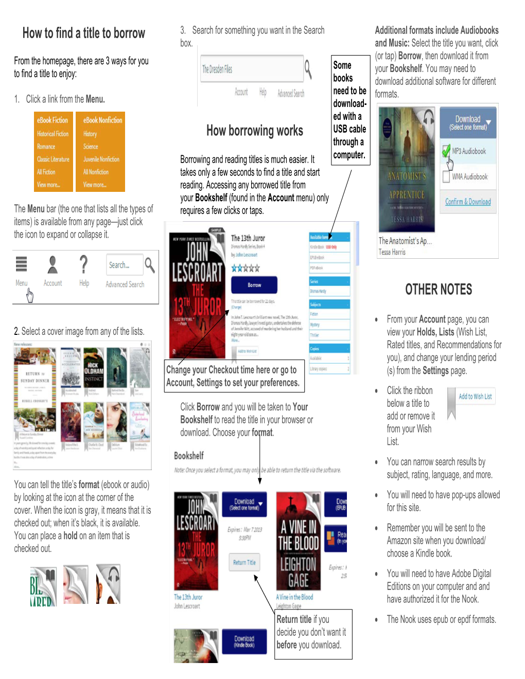 How to Find a Title to Borrow How Borrowing Works OTHER NOTES