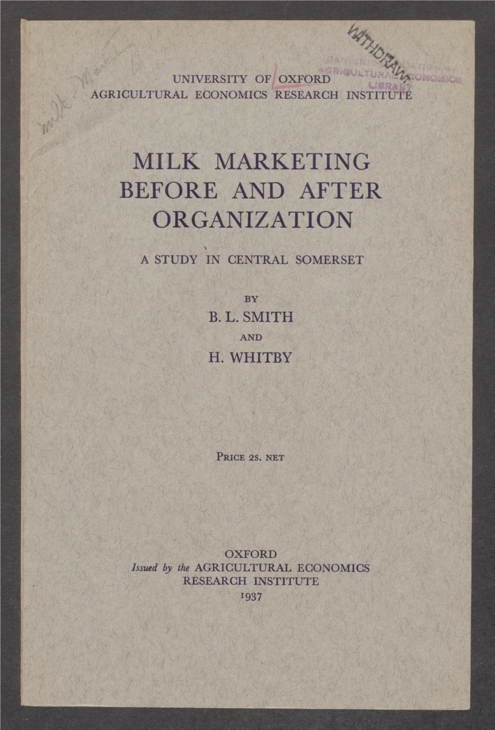 Milk Marketing Before and After Or