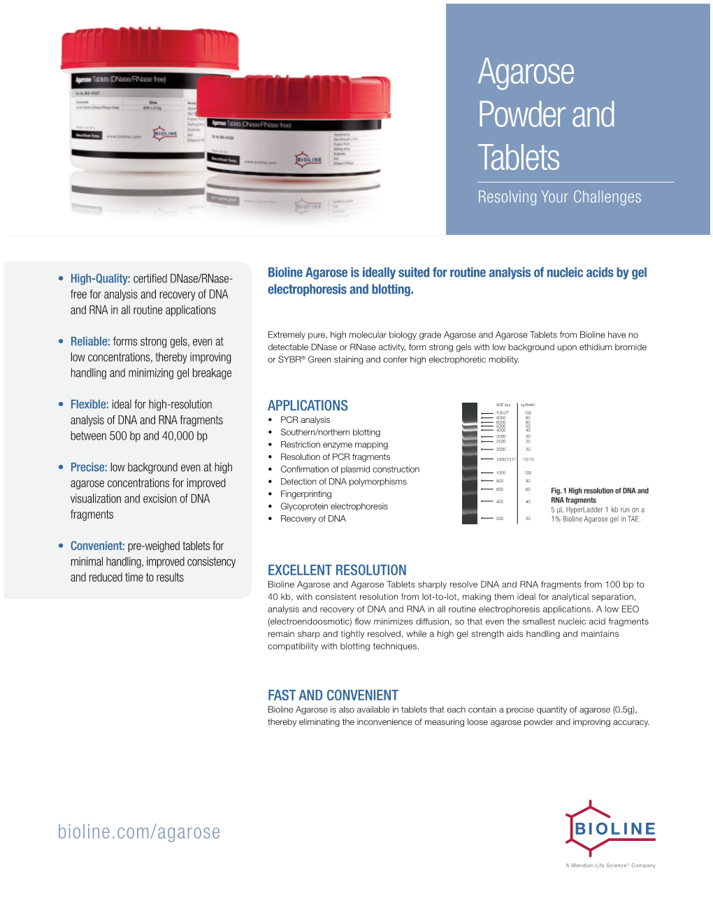 Agarose Powder and Tablets Resolving Your Challenges